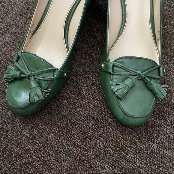 VINTAGE RALPH LAUREN WOMENS GREEN HEELS - SIZE US 7 - Picture 5 of 5